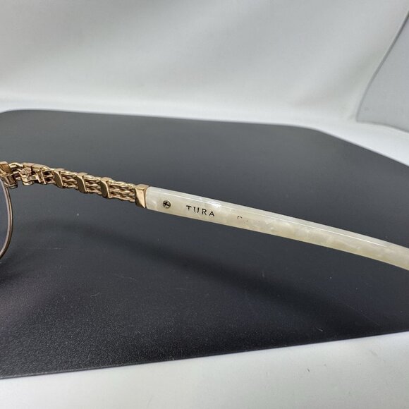 Tura R574 Gold /ivory 52-16-140 Women’s Eyeglass FRAMES ONLY - Picture 4 of 11